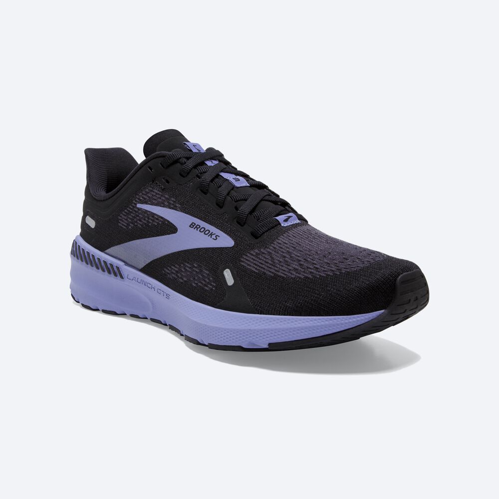 Zapatillas Running Brooks Launch GTS 9 Mujer Negras/Moradas | Ecuador-16438