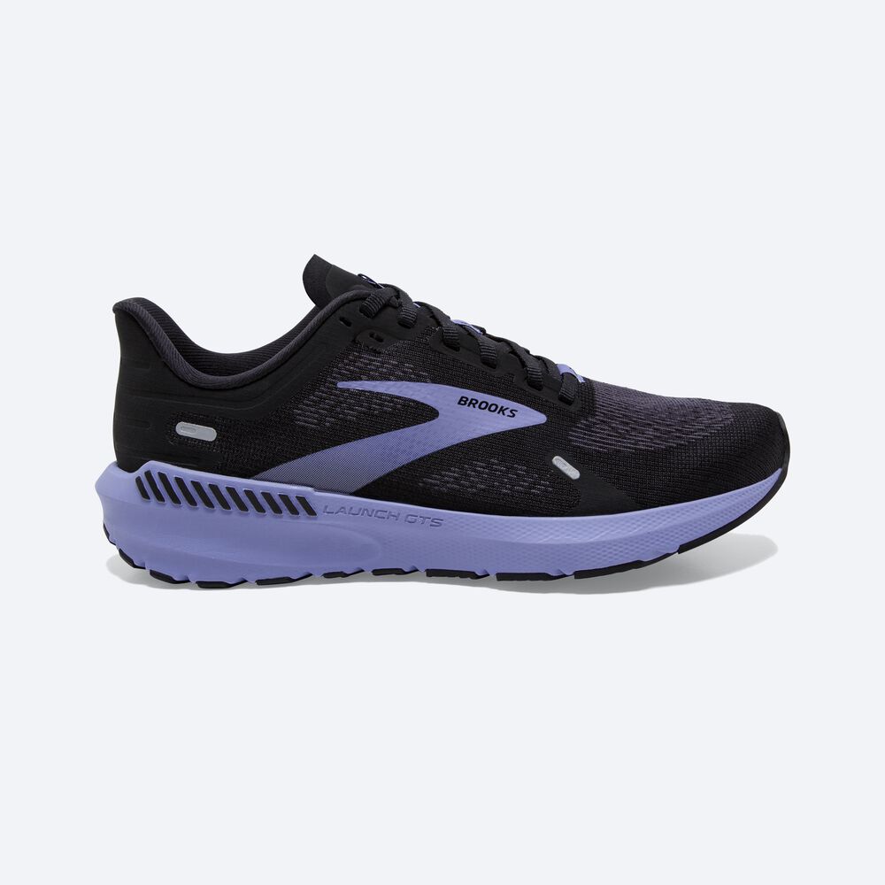 Zapatillas Running Brooks Launch GTS 9 Mujer Negras/Moradas | Ecuador-16438