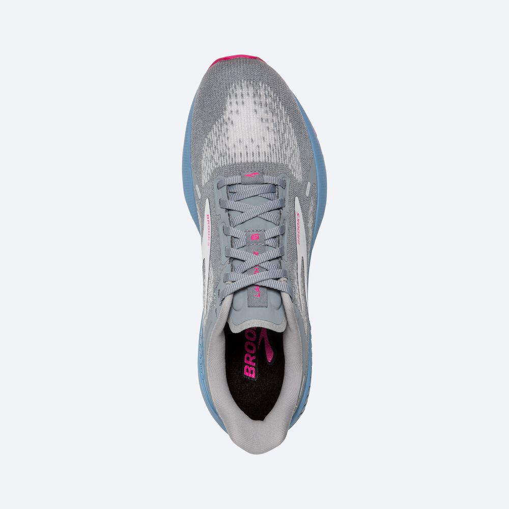 Zapatillas Running Brooks Launch GTS 9 Mujer Gris/Azules/Rosas | Ecuador-64205