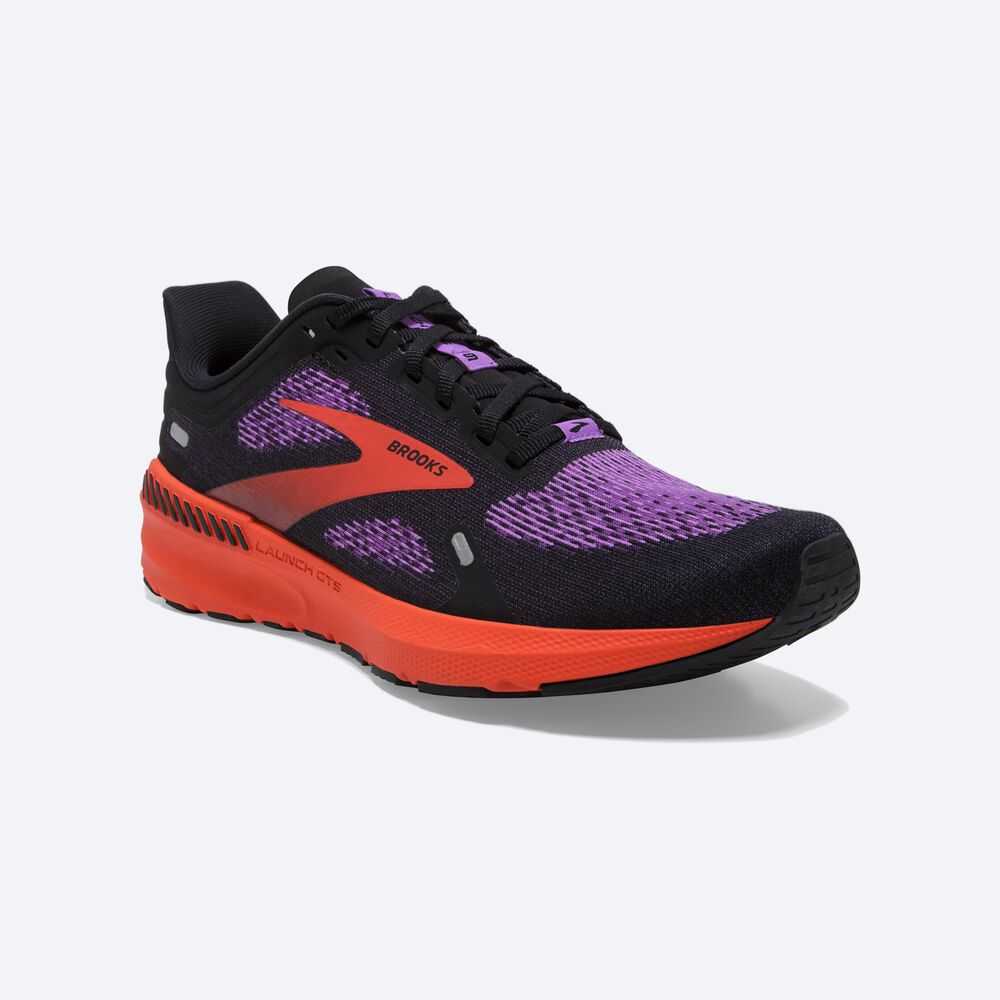 Zapatillas Running Brooks Launch GTS 9 Mujer Negras/Flores | Ecuador-87143