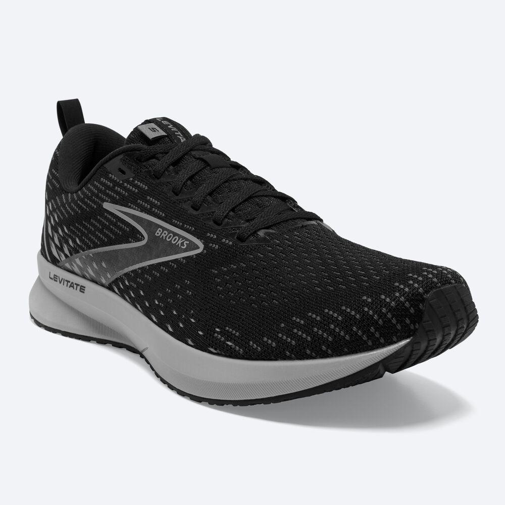 Zapatillas Running Brooks Levitate 5 Hombre Negras/Gris | Ecuador-53287