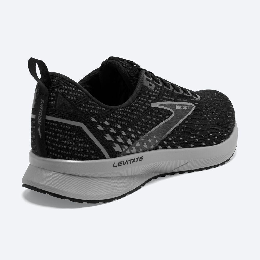 Zapatillas Running Brooks Levitate 5 Hombre Negras/Gris | Ecuador-53287