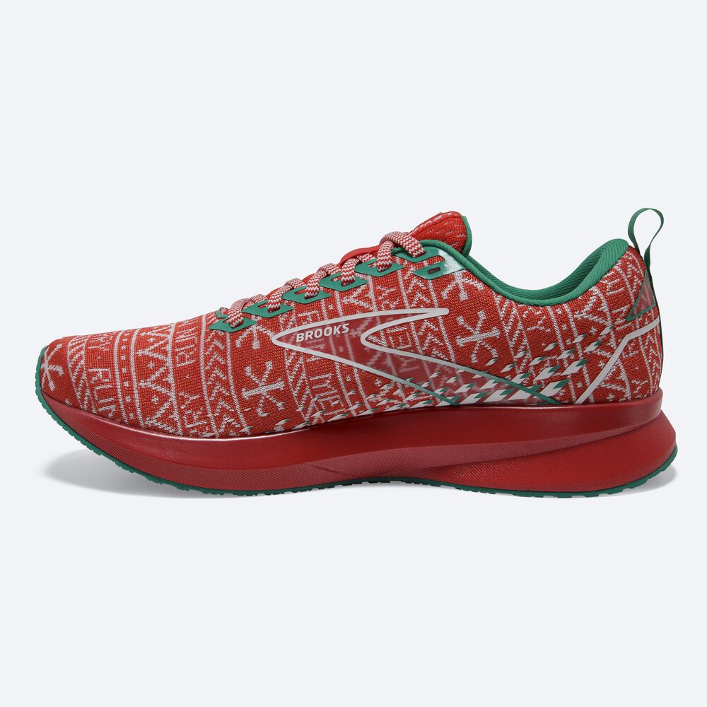 Zapatillas Running Brooks Levitate 5 Hombre Rojas/Blancas/Verde | Ecuador-58260