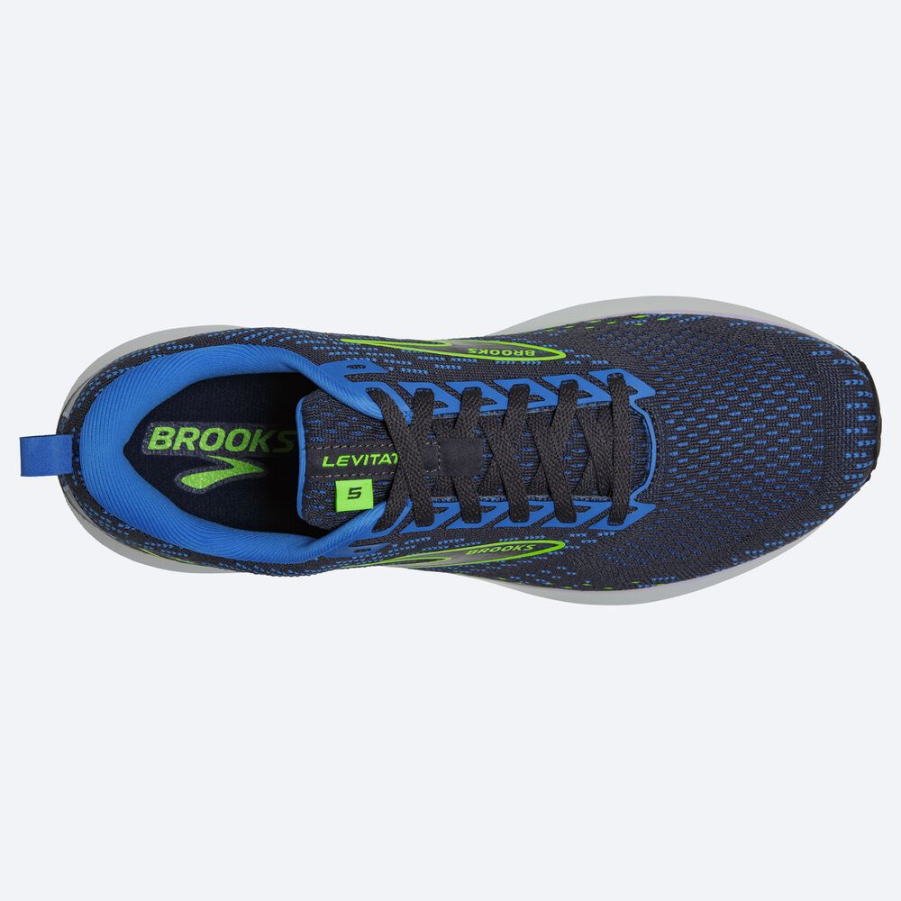 Zapatillas Running Brooks Levitate 5 Hombre Azules/Verde | Ecuador-67032