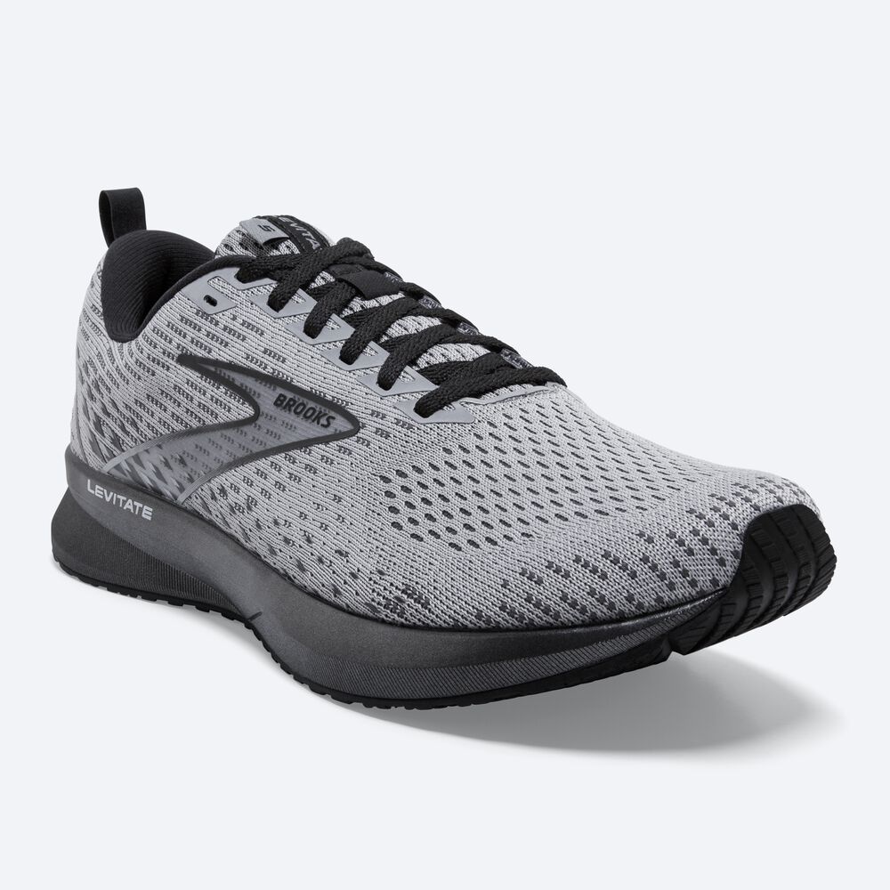 Zapatillas Running Brooks Levitate 5 Hombre Gris/Negras | Ecuador-71309