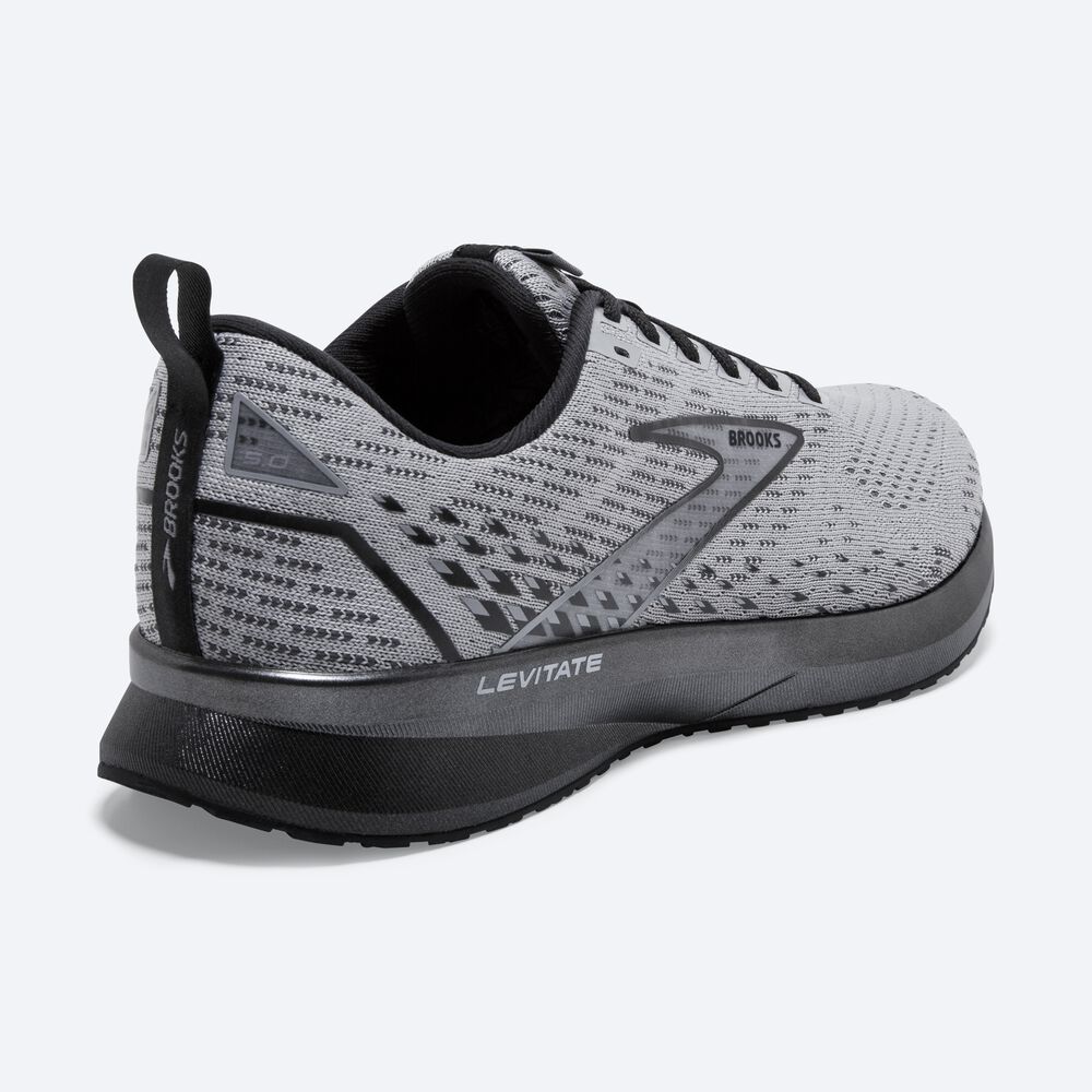 Zapatillas Running Brooks Levitate 5 Hombre Gris/Negras | Ecuador-71309