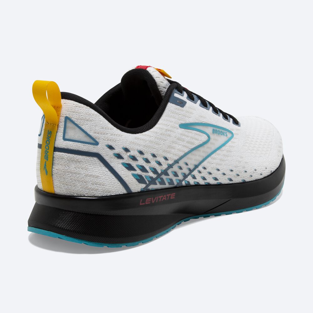 Zapatillas Running Brooks Levitate 5 Hombre Blancas/Azules/Negras | Ecuador-71490