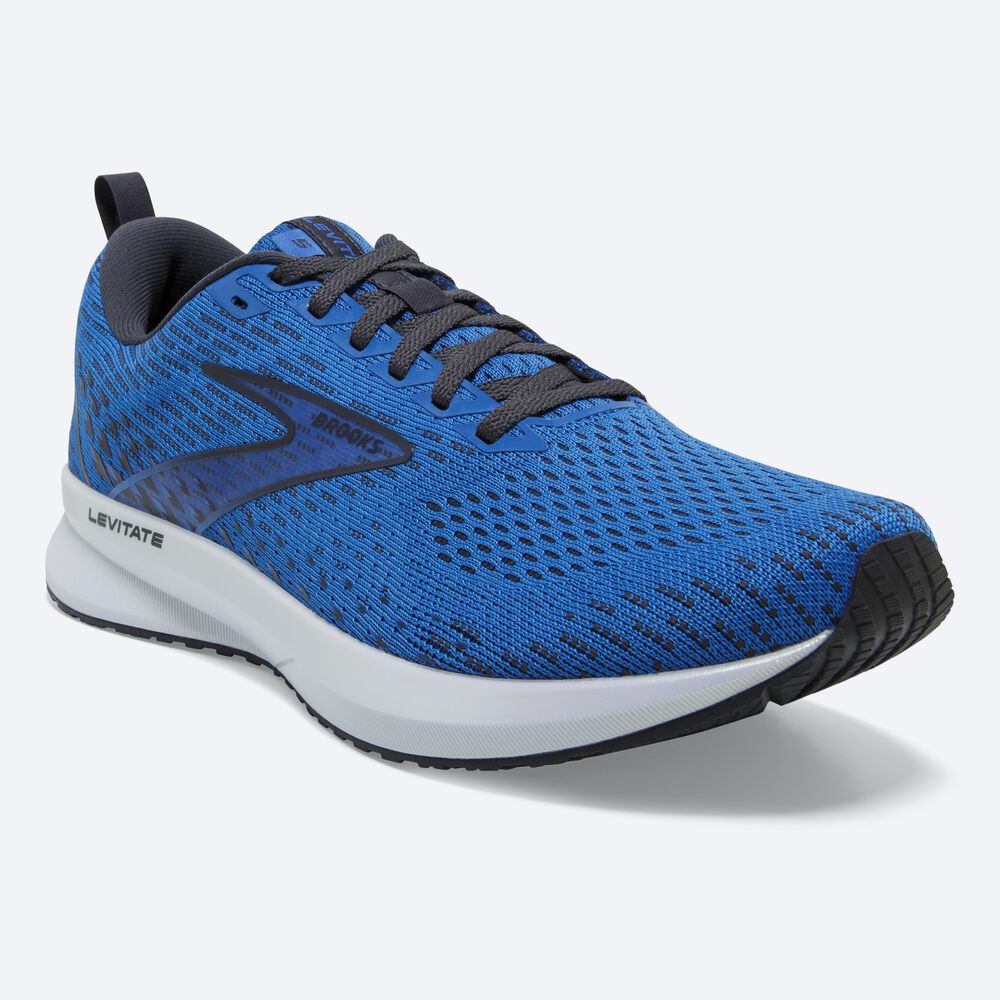 Zapatillas Running Brooks Levitate 5 Hombre Azules/Blancas | Ecuador-83072