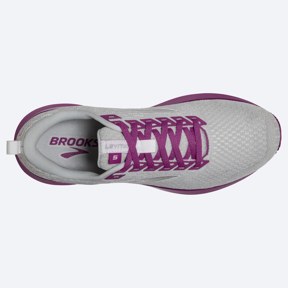 Zapatillas Running Brooks Levitate 5 Mujer Gris/Lavanda | Ecuador-06287