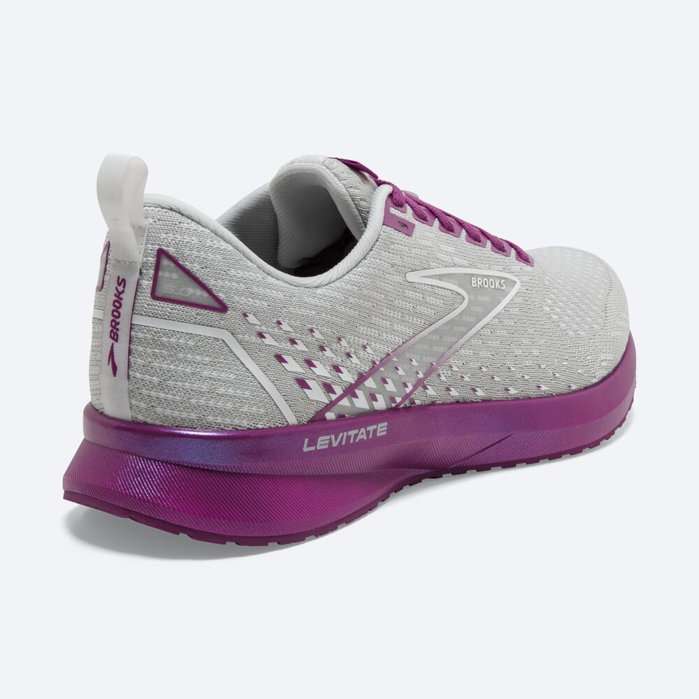 Zapatillas Running Brooks Levitate 5 Mujer Gris/Lavanda | Ecuador-06287