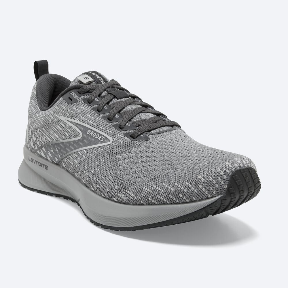 Zapatillas Running Brooks Levitate 5 Mujer Gris/Negras | Ecuador-85302