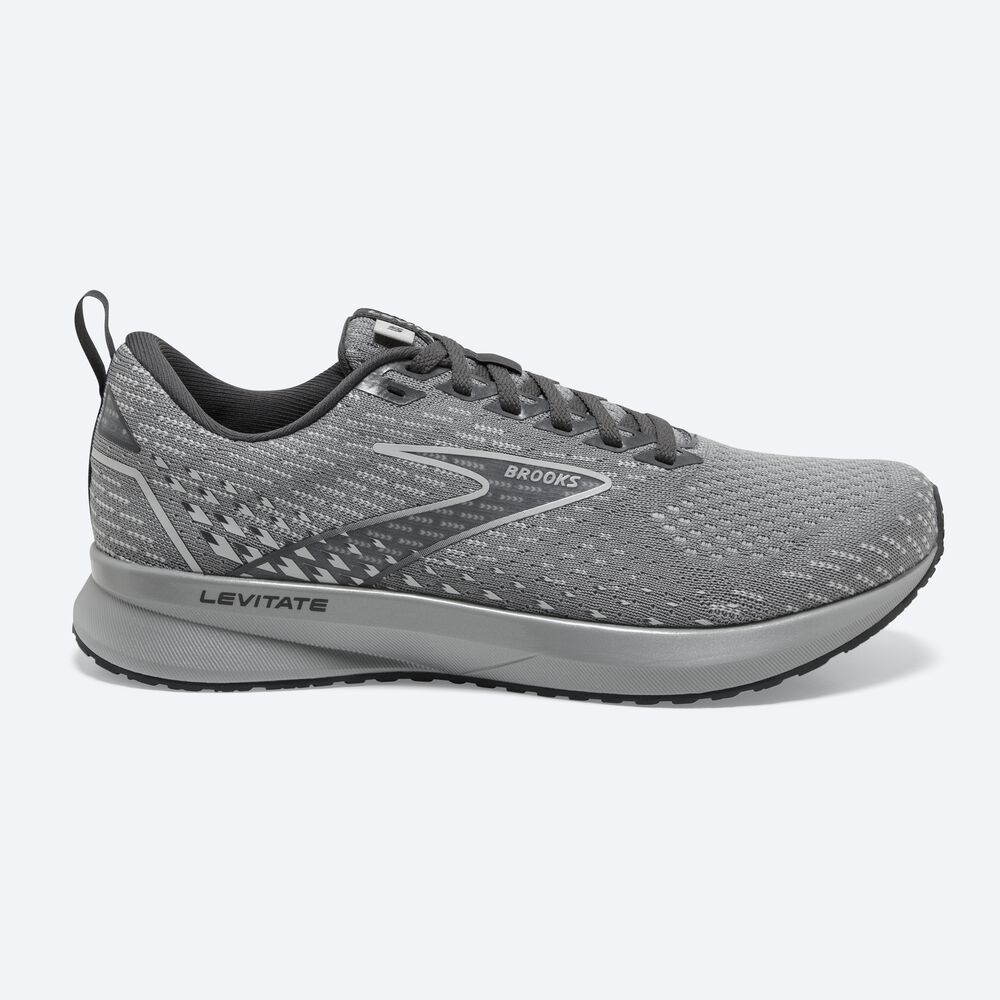 Zapatillas Running Brooks Levitate 5 Mujer Gris/Negras | Ecuador-85302