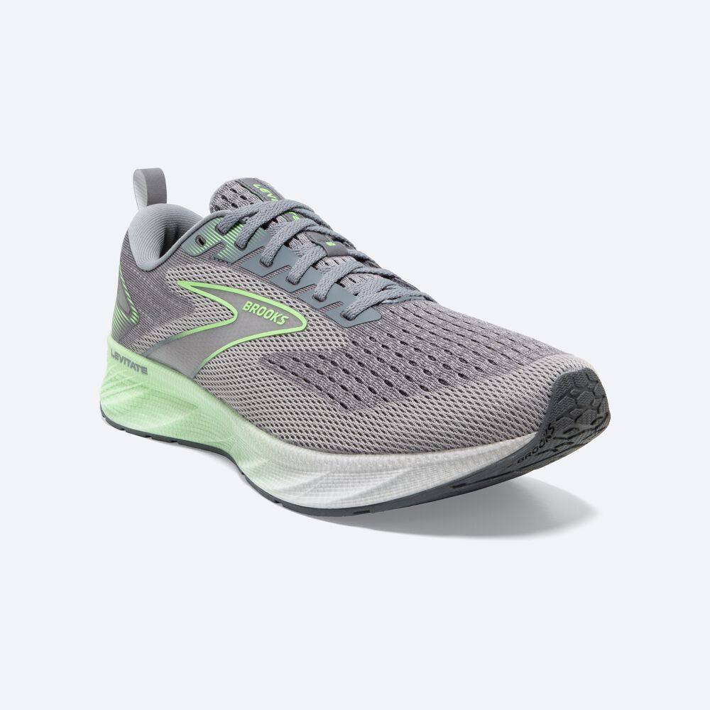 Zapatillas Running Brooks Levitate 6 Hombre Gris/Verde | Ecuador-30857