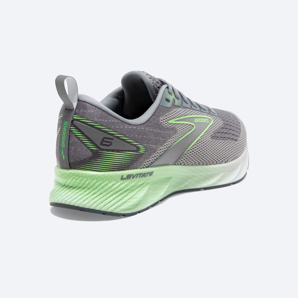 Zapatillas Running Brooks Levitate 6 Hombre Gris/Verde | Ecuador-30857