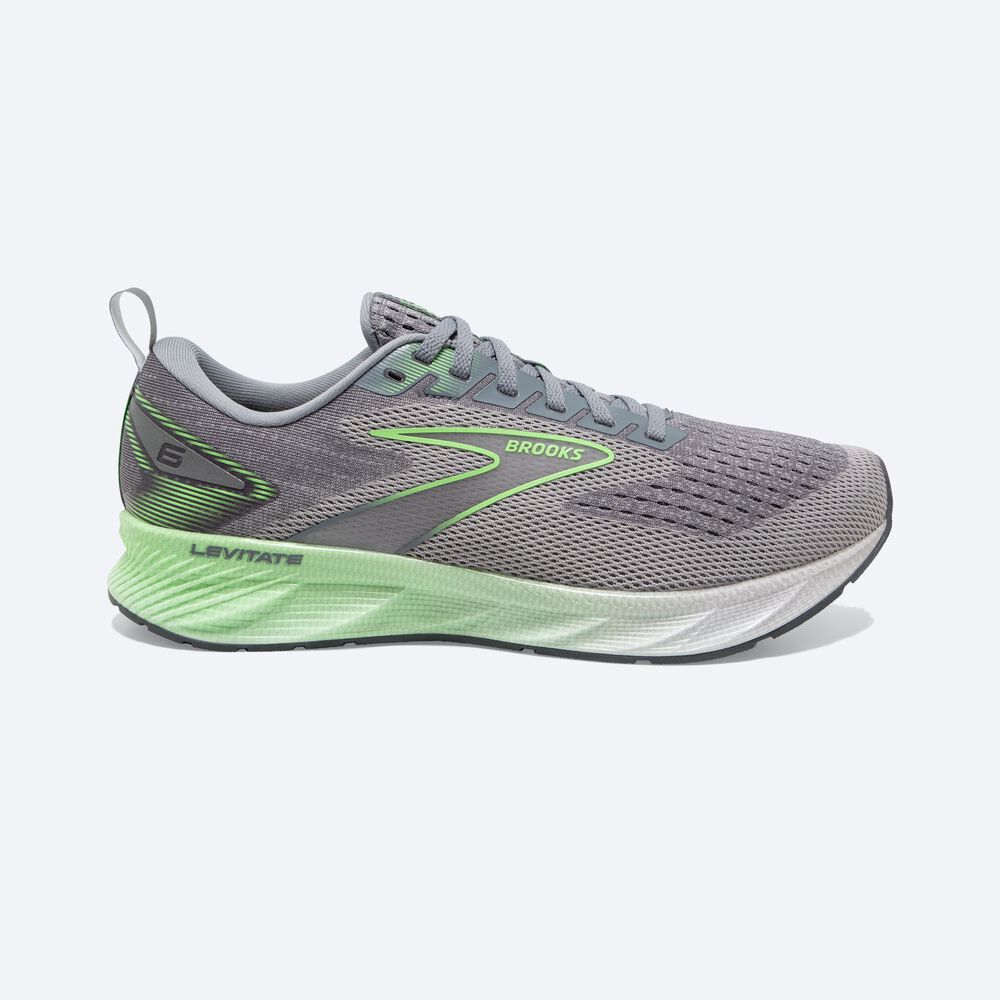 Zapatillas Running Brooks Levitate 6 Hombre Gris/Verde | Ecuador-30857