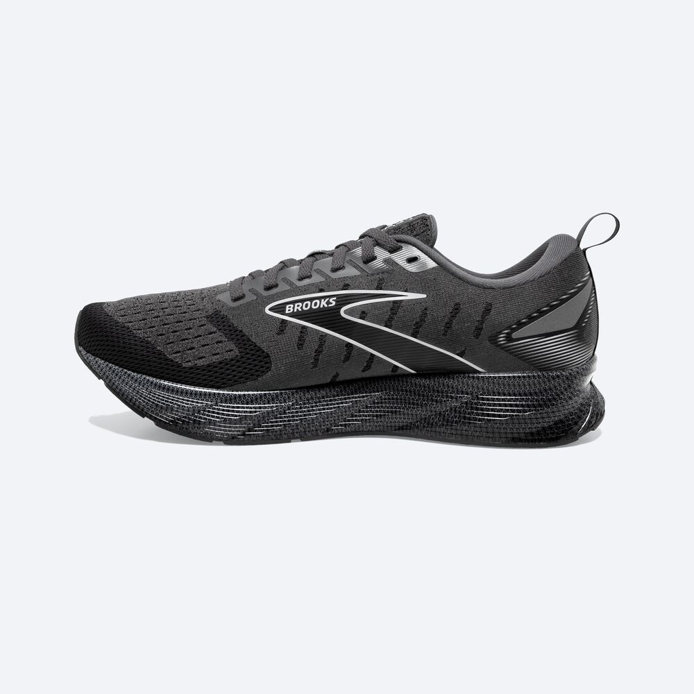 Zapatillas Running Brooks Levitate 6 Hombre Negras/Blancas | Ecuador-82495