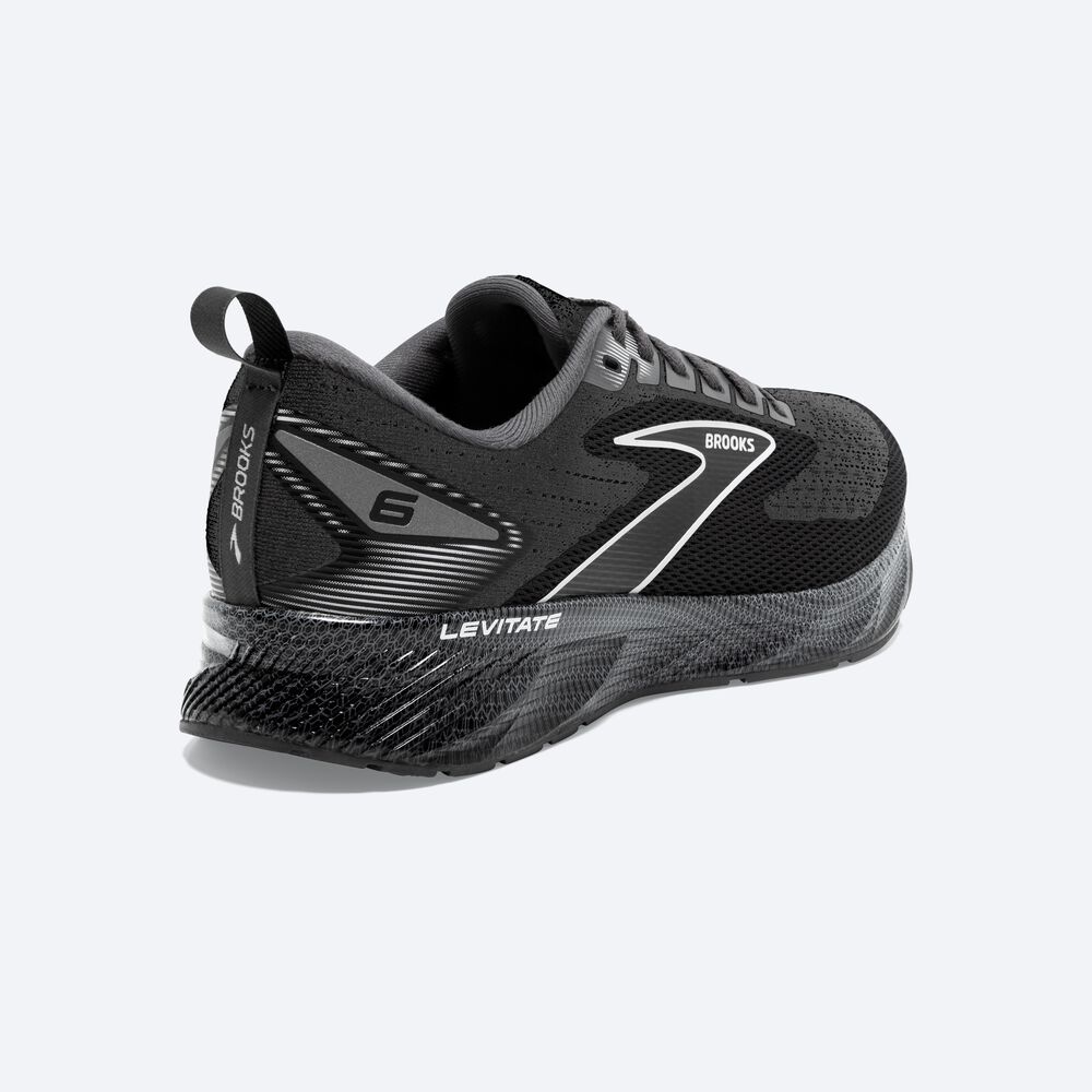 Zapatillas Running Brooks Levitate 6 Hombre Negras/Blancas | Ecuador-82495