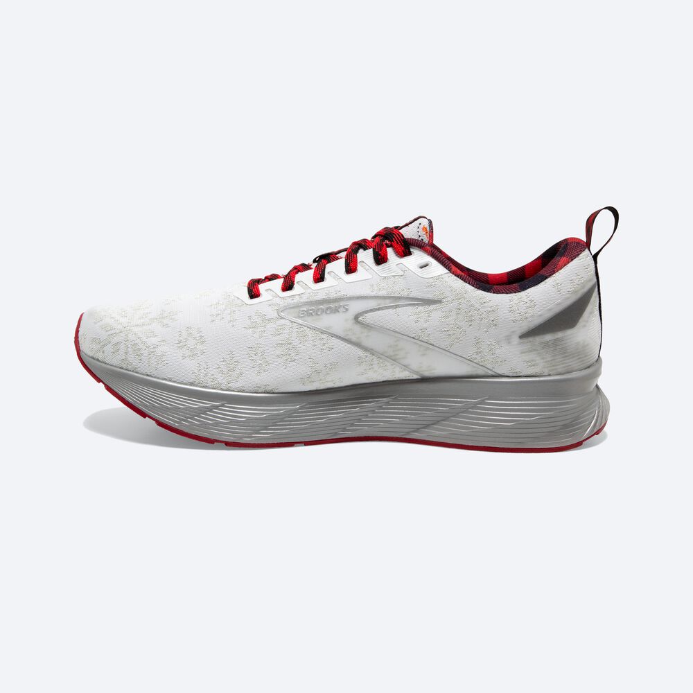 Zapatillas Running Brooks Levitate 6 Hombre Blancas/Rojas/Plateadas | Ecuador-83251