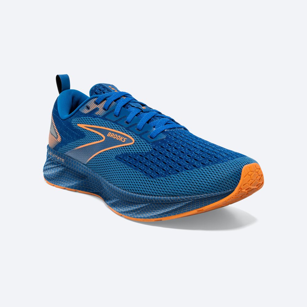 Zapatillas Running Brooks Levitate 6 Hombre Azules/Naranjas | Ecuador-92751