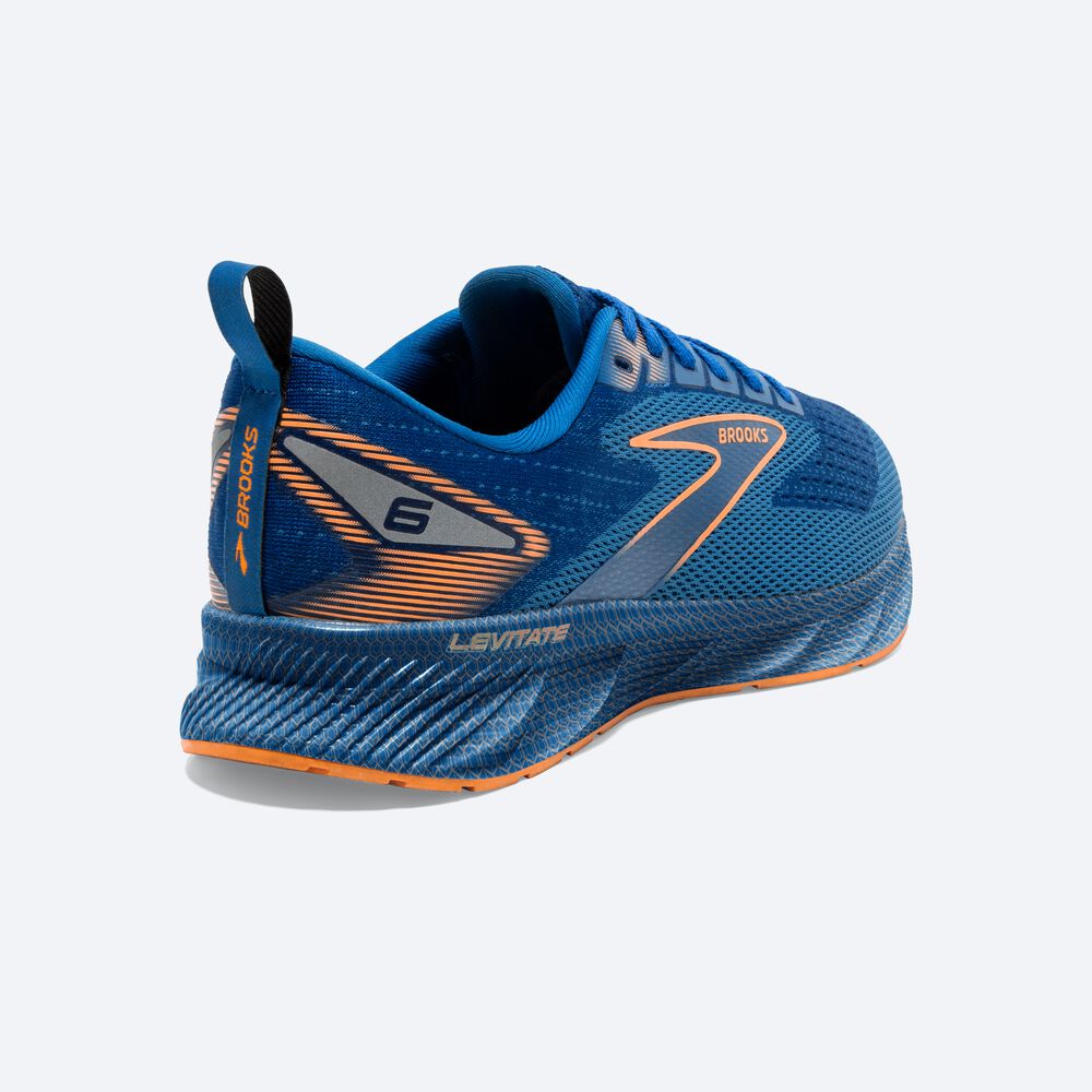 Zapatillas Running Brooks Levitate 6 Hombre Azules/Naranjas | Ecuador-92751