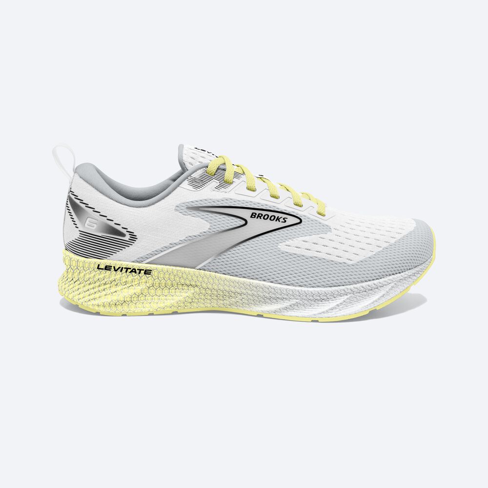 Zapatillas Running Brooks Levitate 6 Mujer Blancas/Amarillo | Ecuador-16820