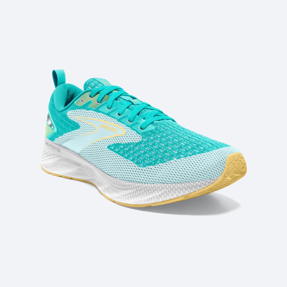 Zapatillas Running Brooks Levitate 6 Mujer Azules/Amarillo | Ecuador-50381