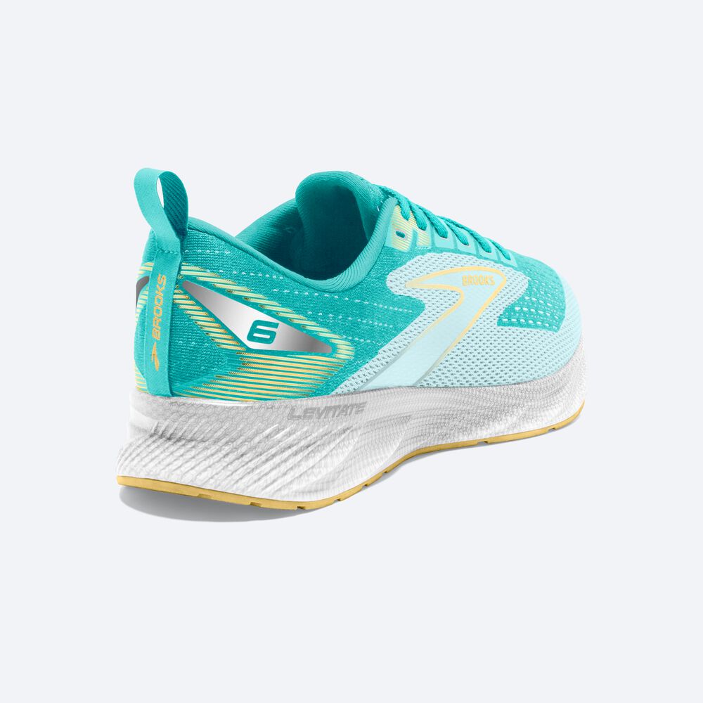 Zapatillas Running Brooks Levitate 6 Mujer Azules/Amarillo | Ecuador-50381