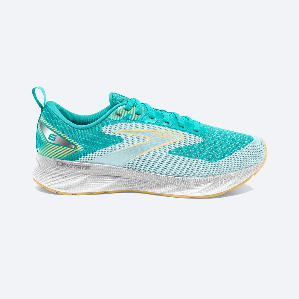 Zapatillas Running Brooks Levitate 6 Mujer Azules/Amarillo | Ecuador-50381