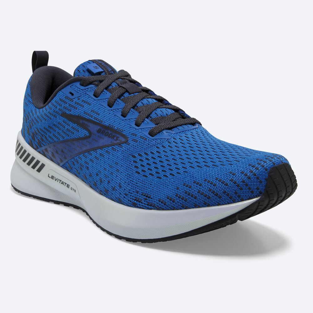 Zapatillas Running Brooks Levitate GTS 5 Hombre Azules/Blancas | Ecuador-02489