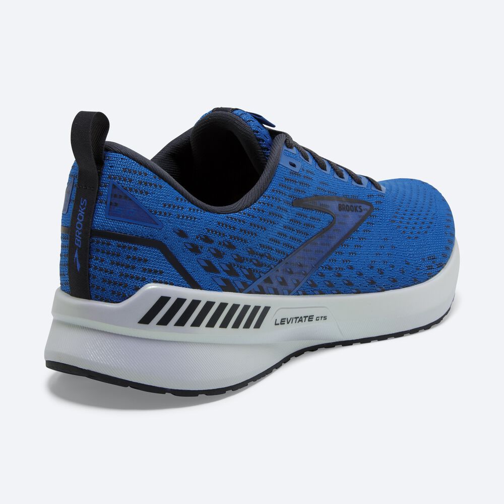 Zapatillas Running Brooks Levitate GTS 5 Hombre Azules/Blancas | Ecuador-02489