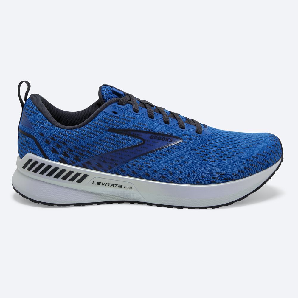 Zapatillas Running Brooks Levitate GTS 5 Hombre Azules/Blancas | Ecuador-02489