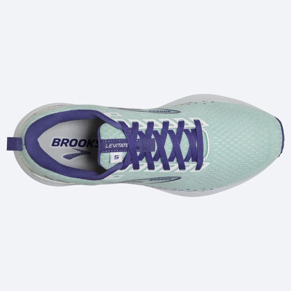 Zapatillas Running Brooks Levitate GTS 5 Mujer Verde/Azul Marino Azules/Blancas | Ecuador-13429