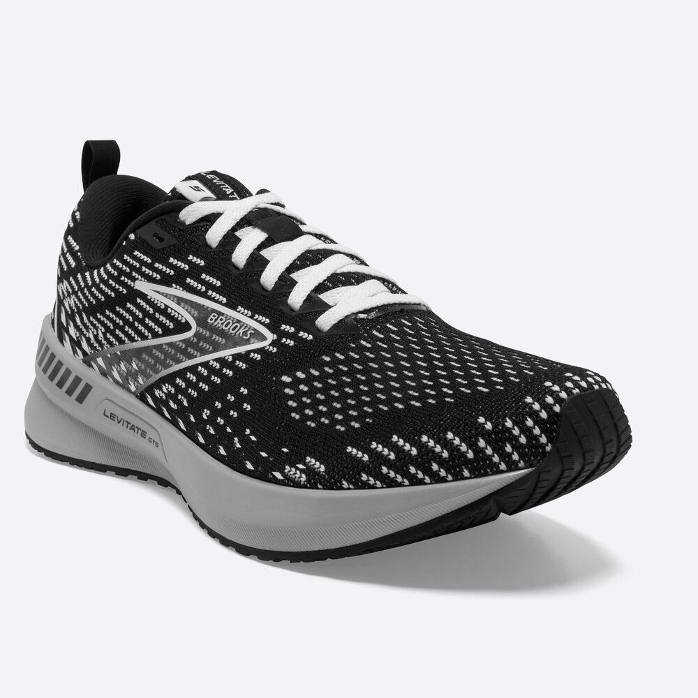 Zapatillas Running Brooks Levitate GTS 5 Mujer Negras/Gris/Blancas | Ecuador-58943