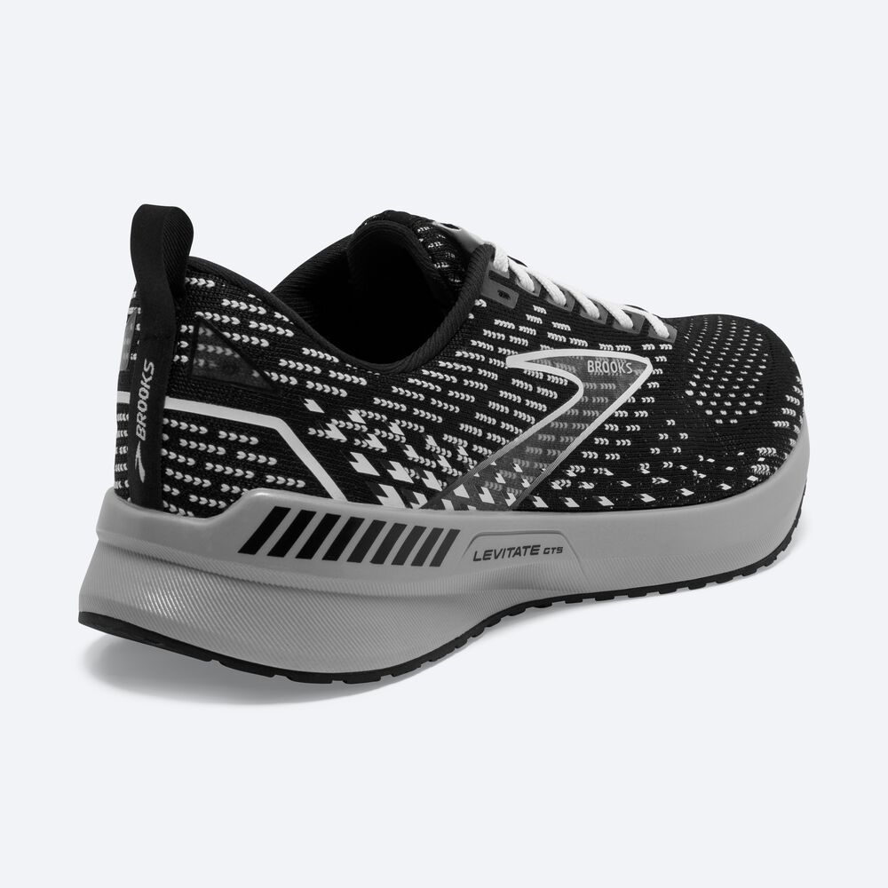 Zapatillas Running Brooks Levitate GTS 5 Mujer Negras/Gris/Blancas | Ecuador-58943