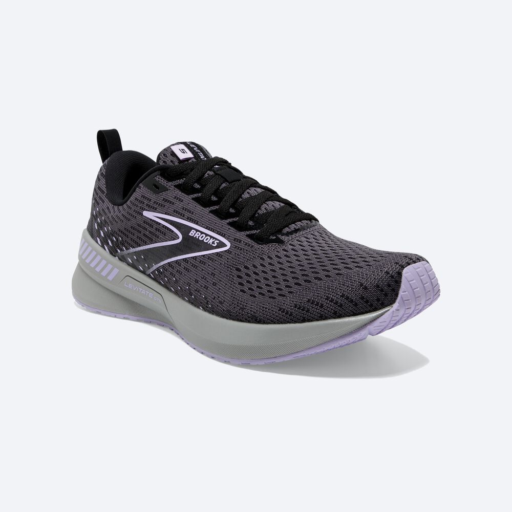 Zapatillas Running Brooks Levitate GTS 5 Mujer Negras | Ecuador-79634