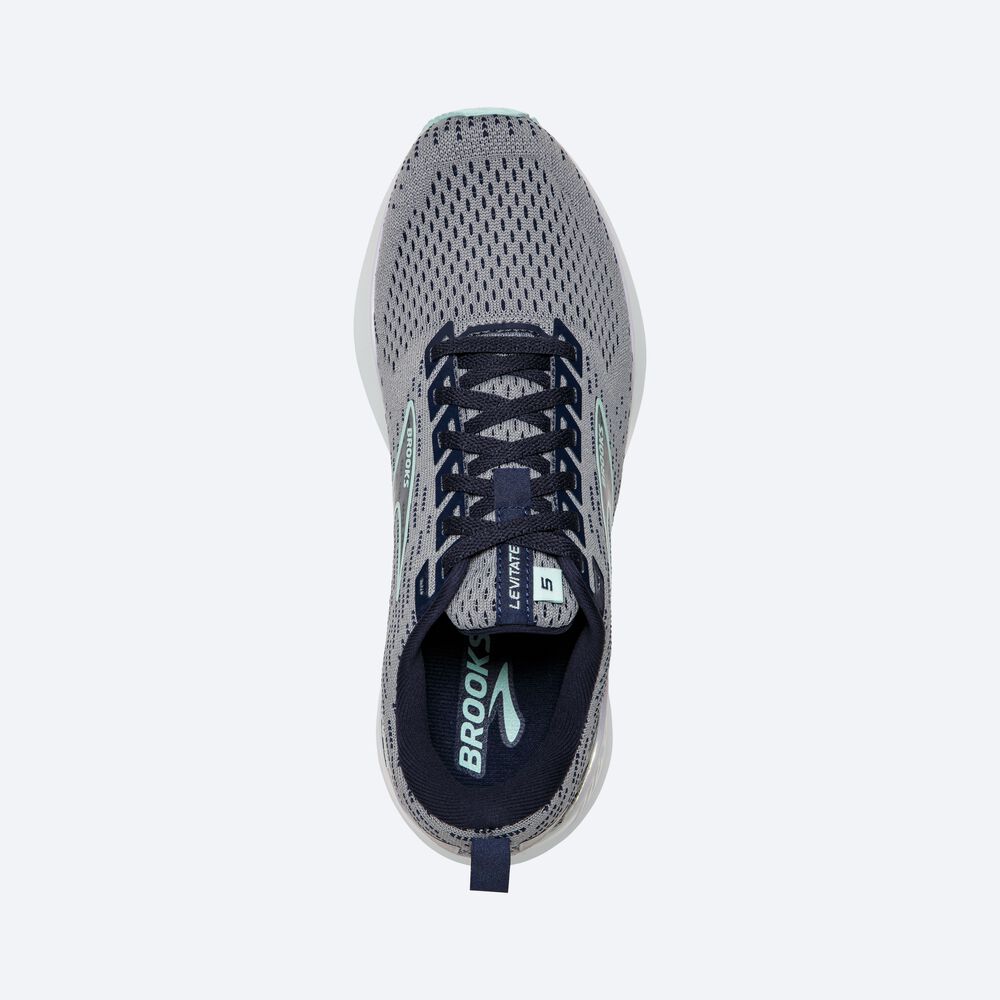 Zapatillas Running Brooks Levitate GTS 5 Mujer Gris/Azul Marino/Azules | Ecuador-87352