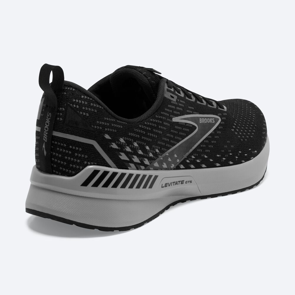 Zapatillas Running Brooks Levitate GTS 5 Hombre Negras/Gris | Ecuador-89650