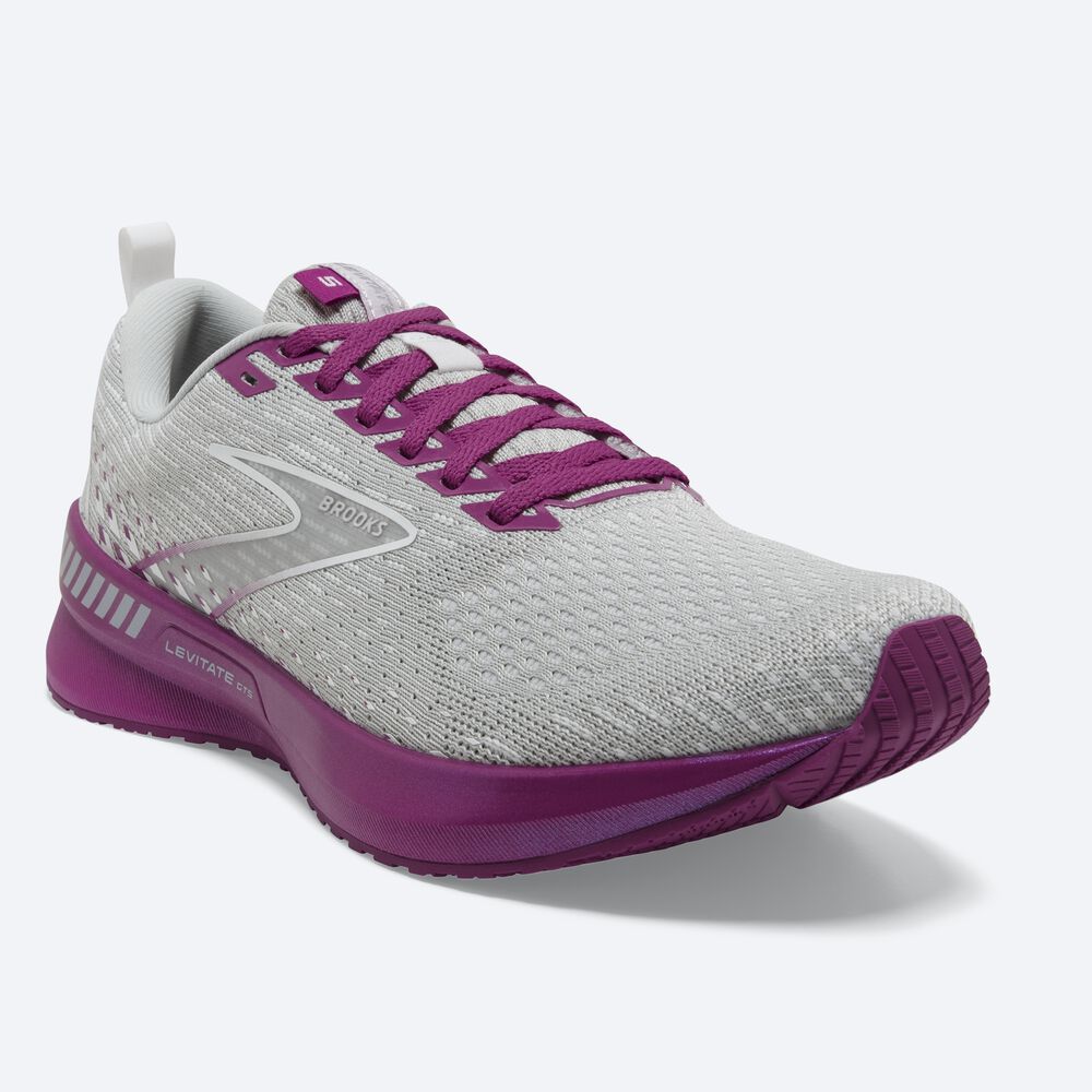 Zapatillas Running Brooks Levitate GTS 5 Mujer Gris/Lavanda | Ecuador-92138