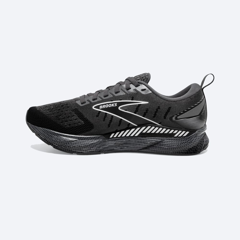 Zapatillas Running Brooks Levitate GTS 6 Hombre Negras/Blancas | Ecuador-51274