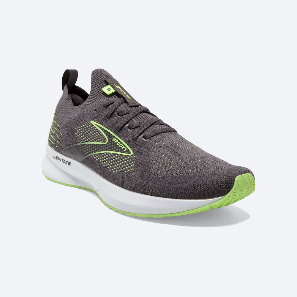 Zapatillas Running Brooks Levitate StealthFit 5 Hombre Negras/Verde | Ecuador-14569