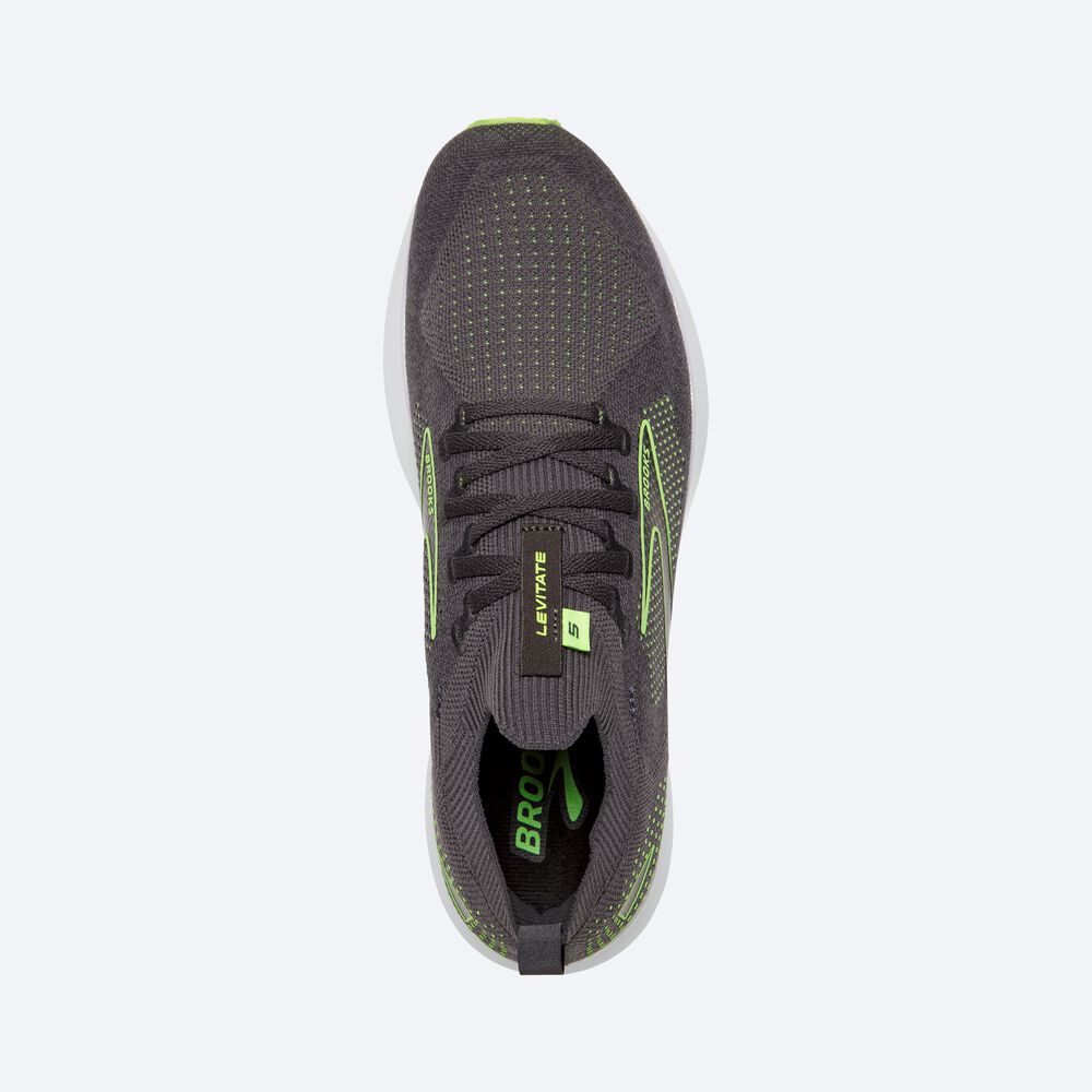 Zapatillas Running Brooks Levitate StealthFit 5 Hombre Negras/Verde | Ecuador-14569