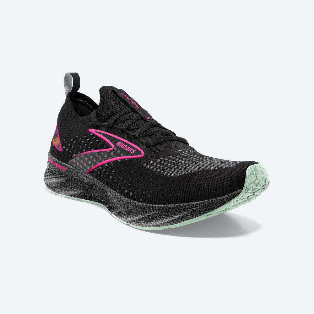 Zapatillas Running Brooks Levitate StealthFit 6 Mujer Negras/Rosas | Ecuador-27943