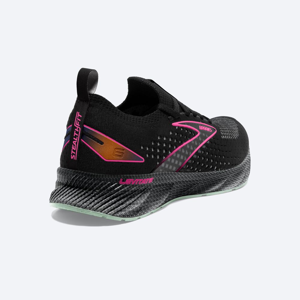 Zapatillas Running Brooks Levitate StealthFit 6 Mujer Negras/Rosas | Ecuador-27943