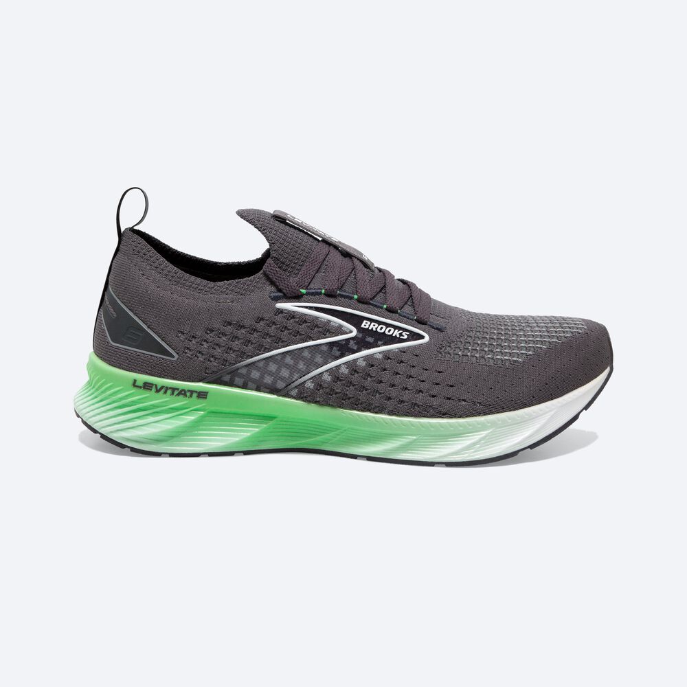 Zapatillas Running Brooks Levitate StealthFit 6 Hombre Negras/Verde/Blancas | Ecuador-31572