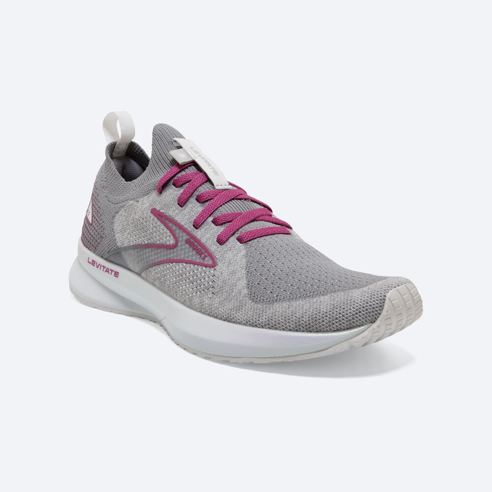 Zapatillas Running Brooks Levitate StealthFit 5 Mujer Blancas/Gris | Ecuador-36781