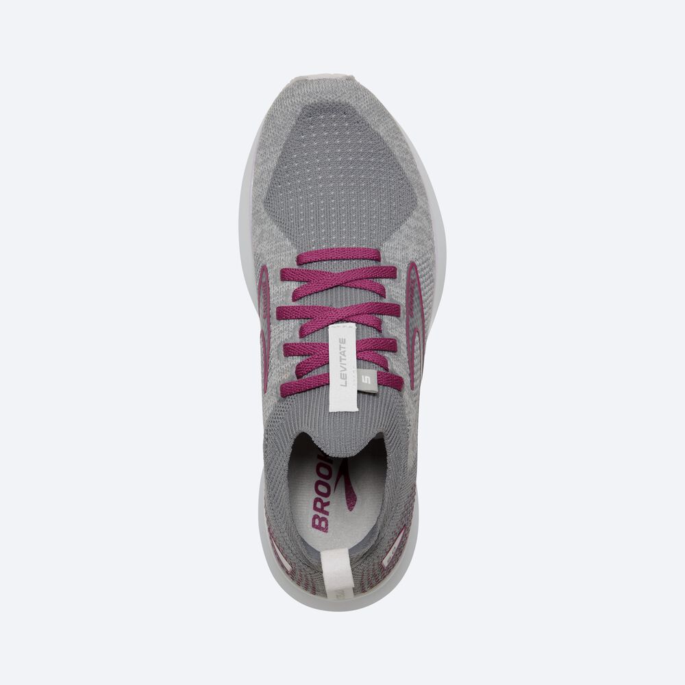 Zapatillas Running Brooks Levitate StealthFit 5 Mujer Blancas/Gris | Ecuador-36781