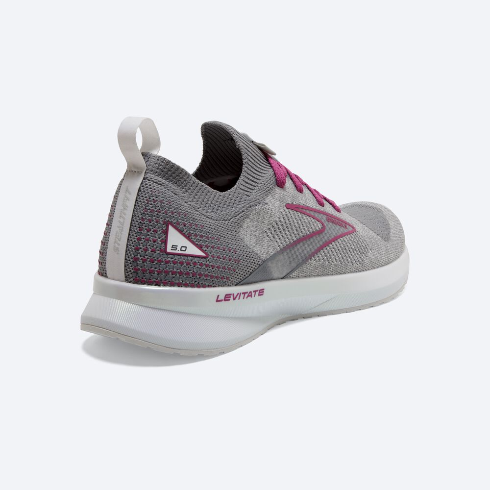 Zapatillas Running Brooks Levitate StealthFit 5 Mujer Blancas/Gris | Ecuador-36781