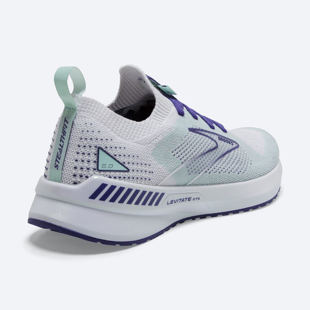 Zapatillas Running Brooks Levitate StealthFit GTS 5 Mujer Blancas/Azul Marino Azules | Ecuador-39647