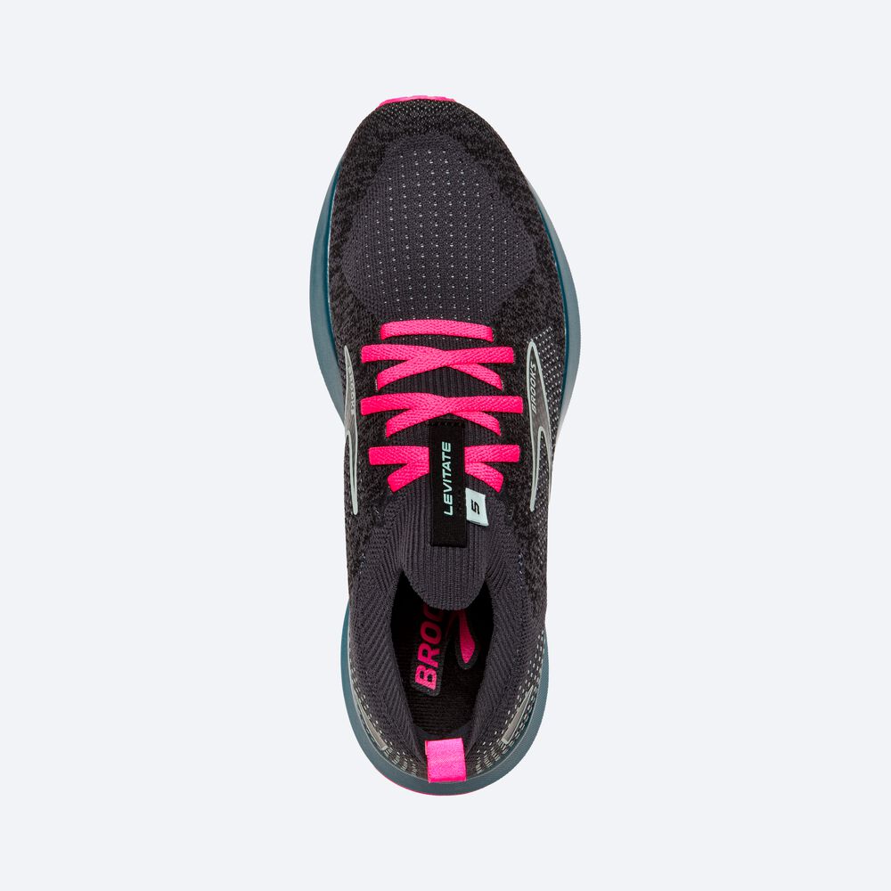 Zapatillas Running Brooks Levitate StealthFit 5 Mujer Negras/Azules/Rosas | Ecuador-42018