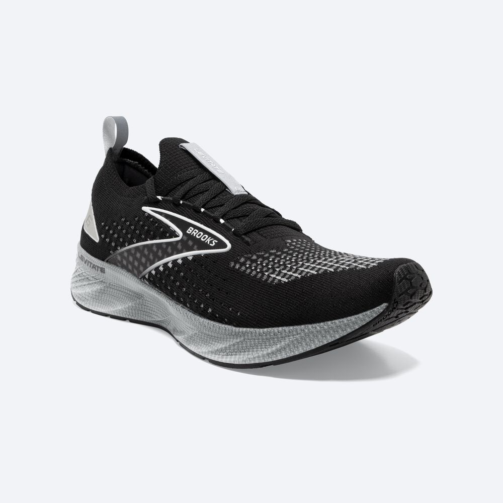 Zapatillas Running Brooks Levitate StealthFit 6 Hombre Negras/Gris | Ecuador-50937